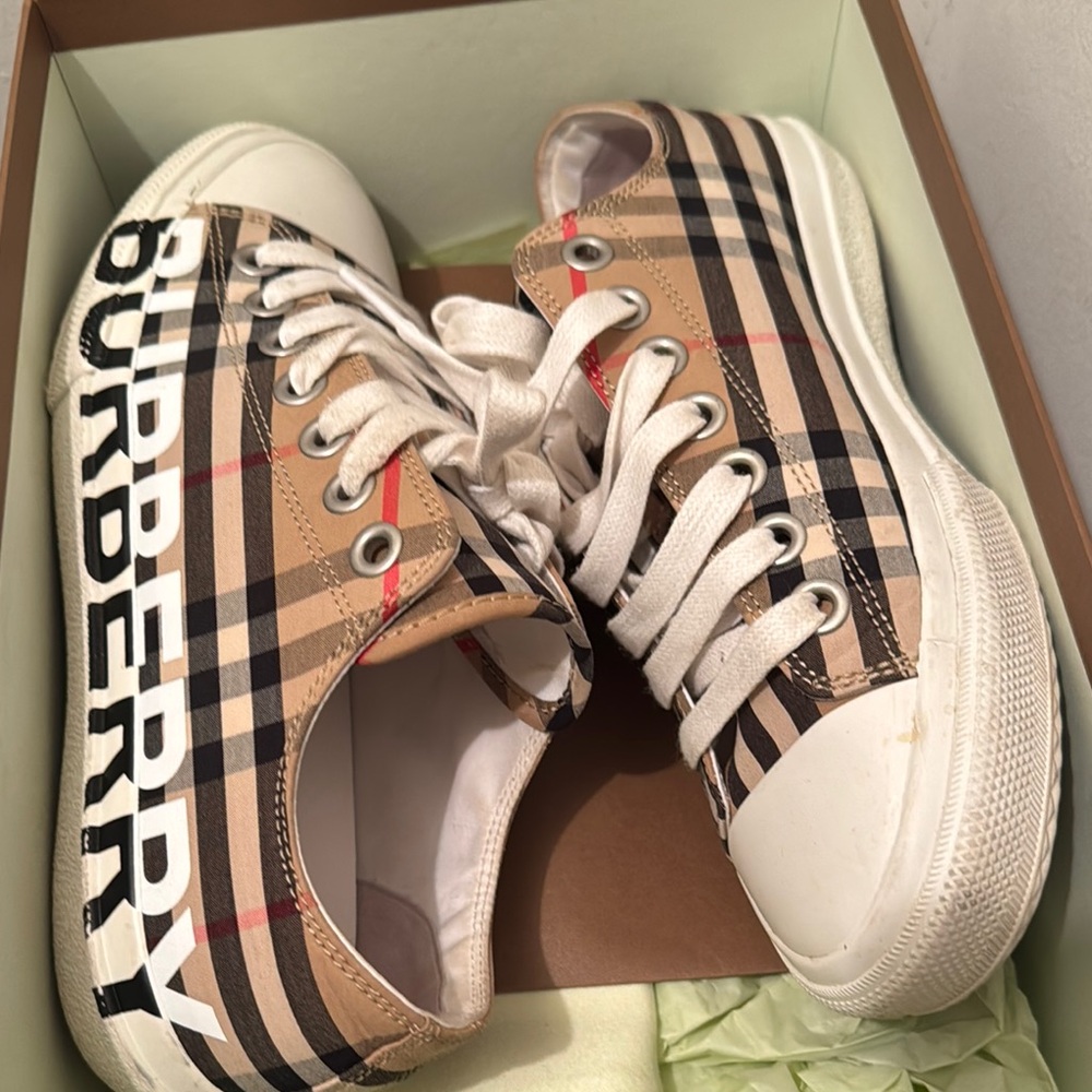 Burberry Plaid Sneakers